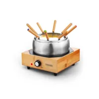appareil à fondue base bambou 8 personnes ecowood kitchencook